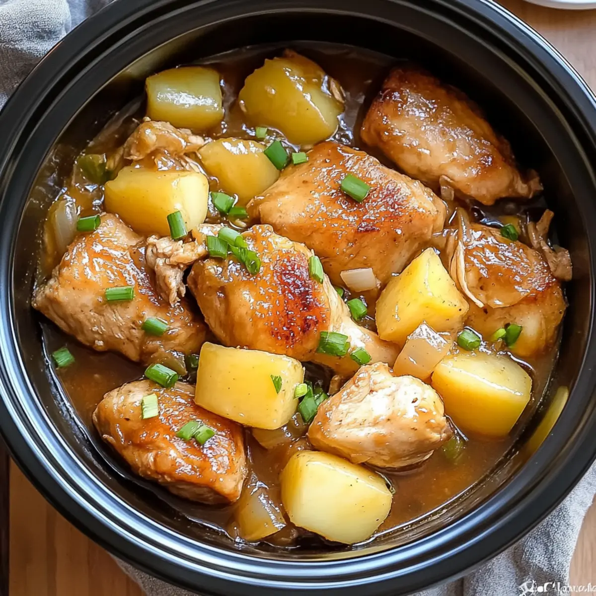 Crockpot Hawaiian Chicken Dinner