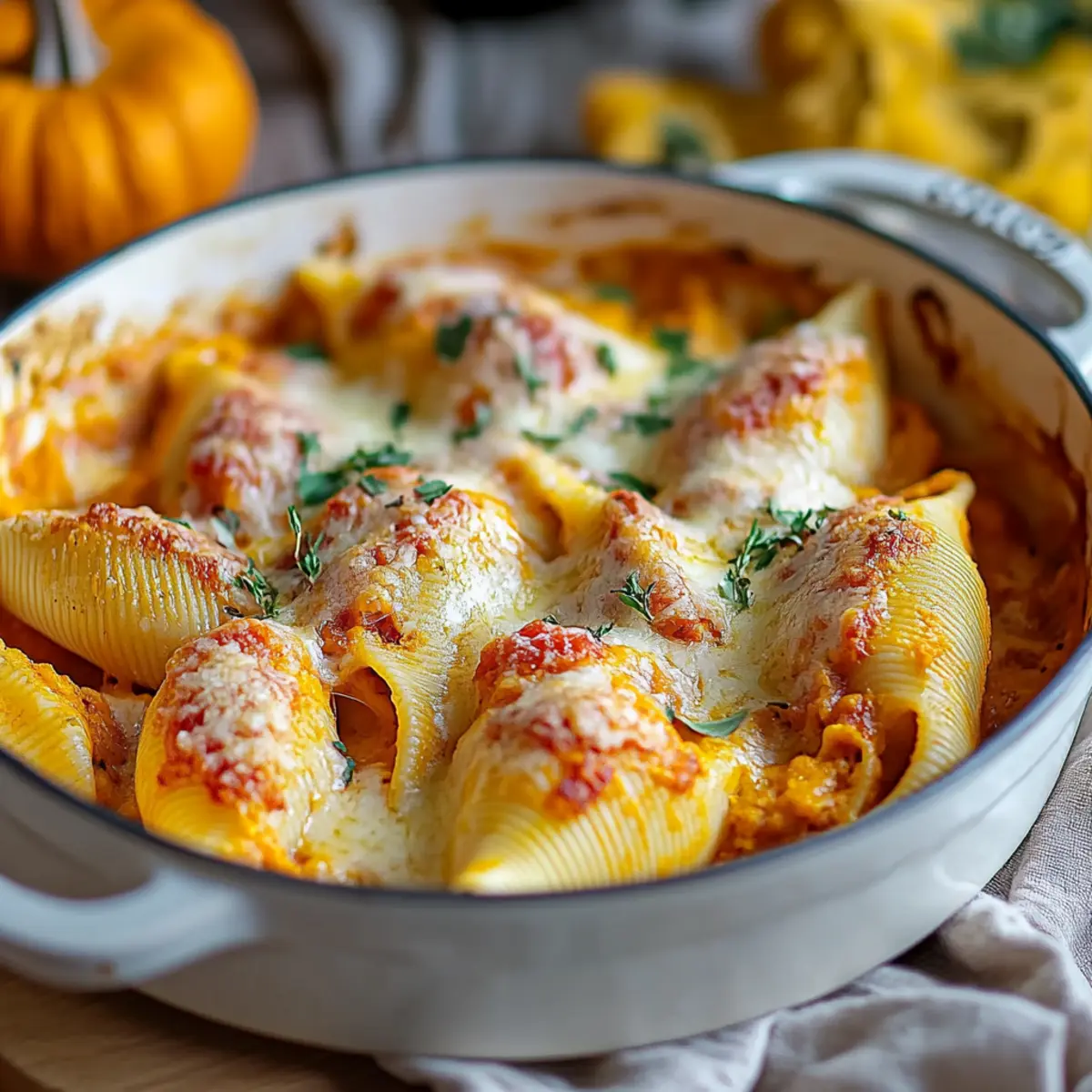 Creamy Pumpkin Ricotta Stuffed Shells | Fall-Flavored Pasta Comfort