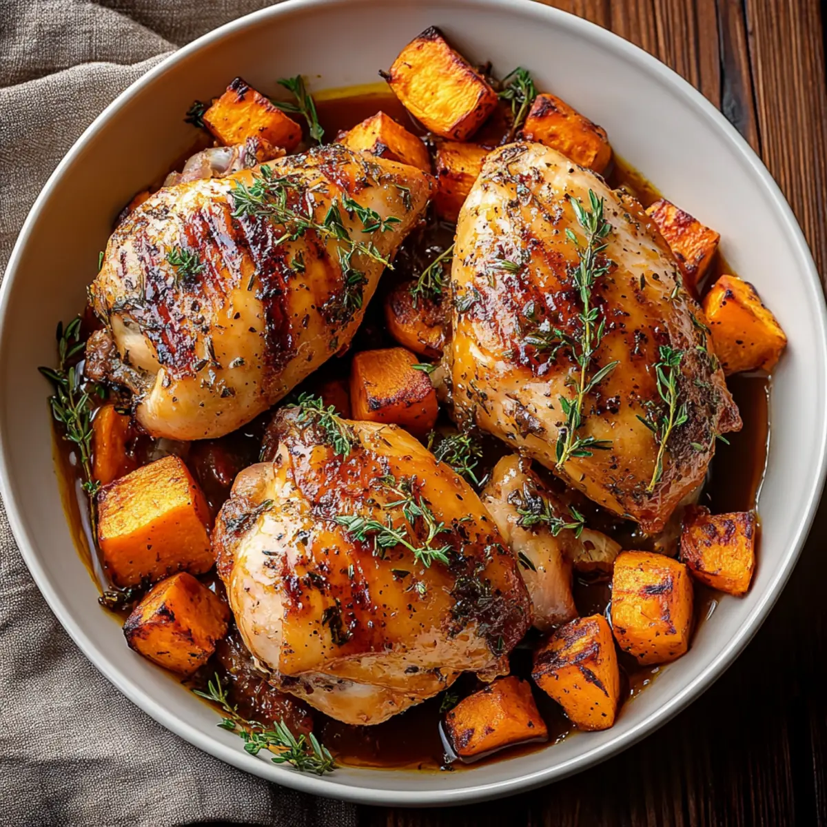 Maple-Glazed Chicken with Sweet Potatoes