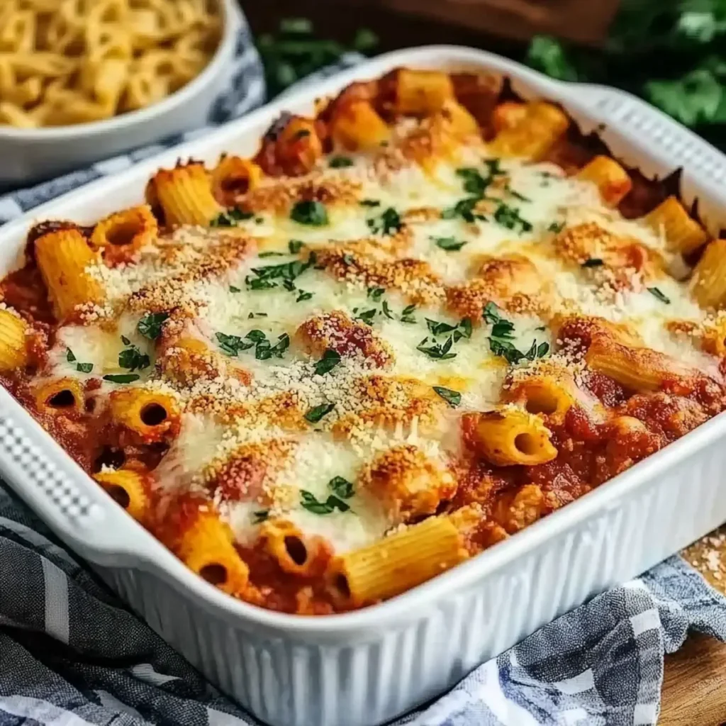 Dump-and-Bake Chicken Parmesan Casserole – No Fuss, All Flavor