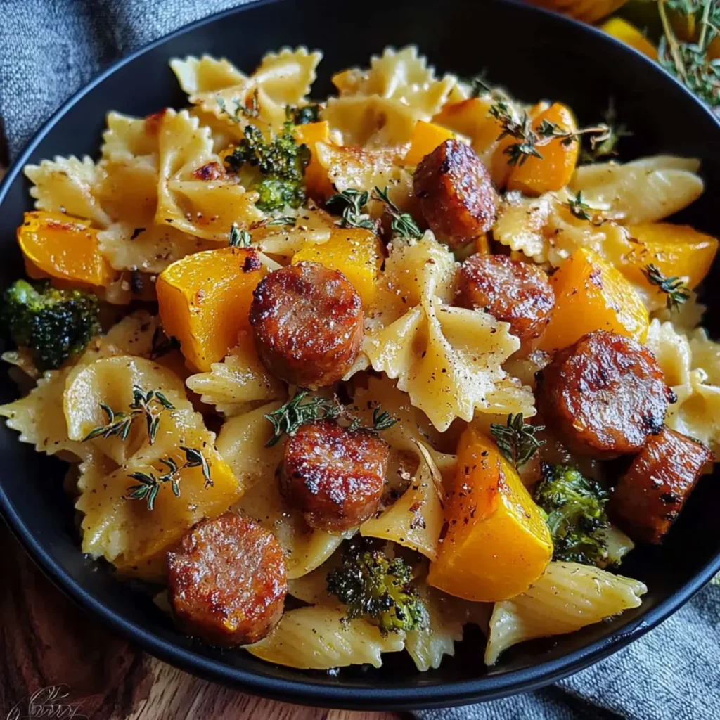 Delicious Autumn Sausage Pasta Squash - Easy to Cook! 🍁🍝