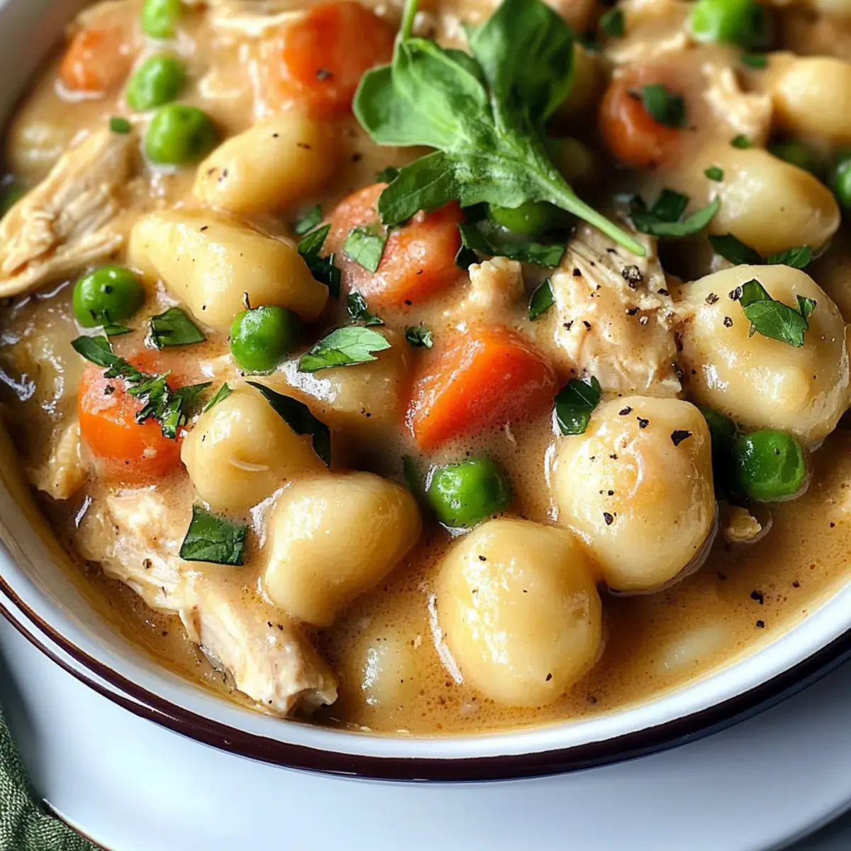 Creamy Chicken and Gnocchi Pot Pie Recipe - Cozy One-Pot Wonder