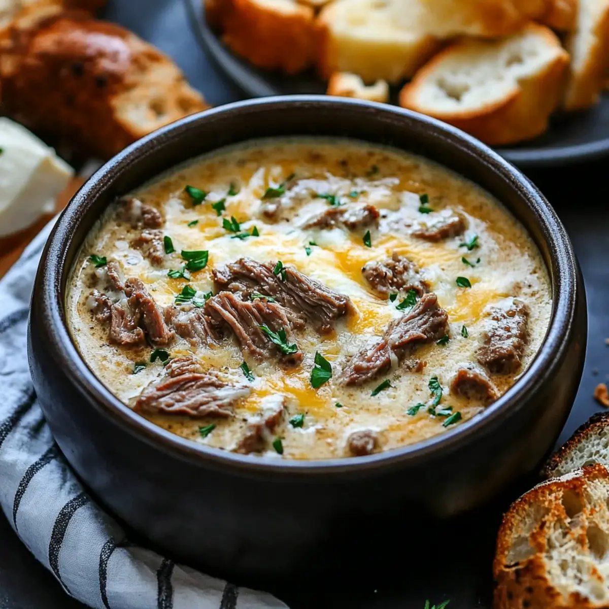 Creamy Philly Cheese Steak Soup – A One-Pot Wonder