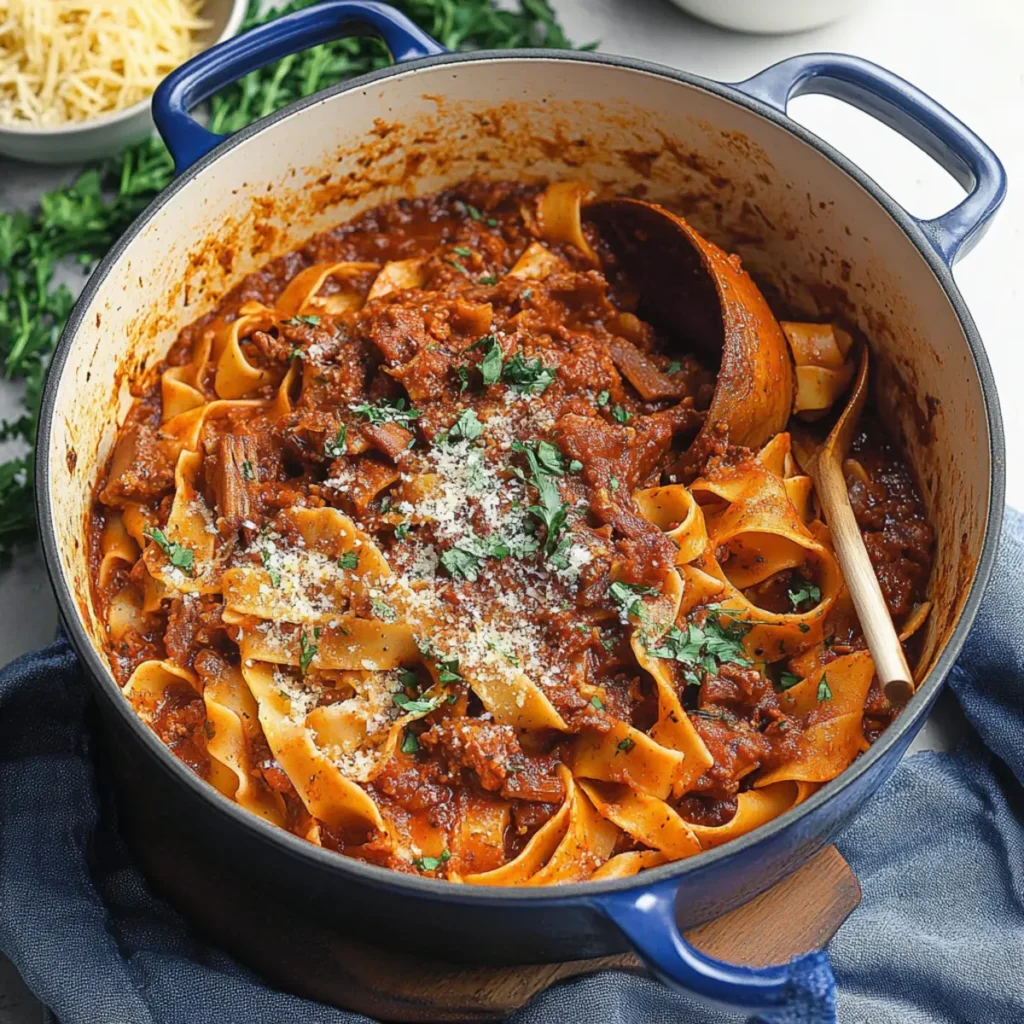 Dutch Oven Short Rib Ragu with Pappardelle