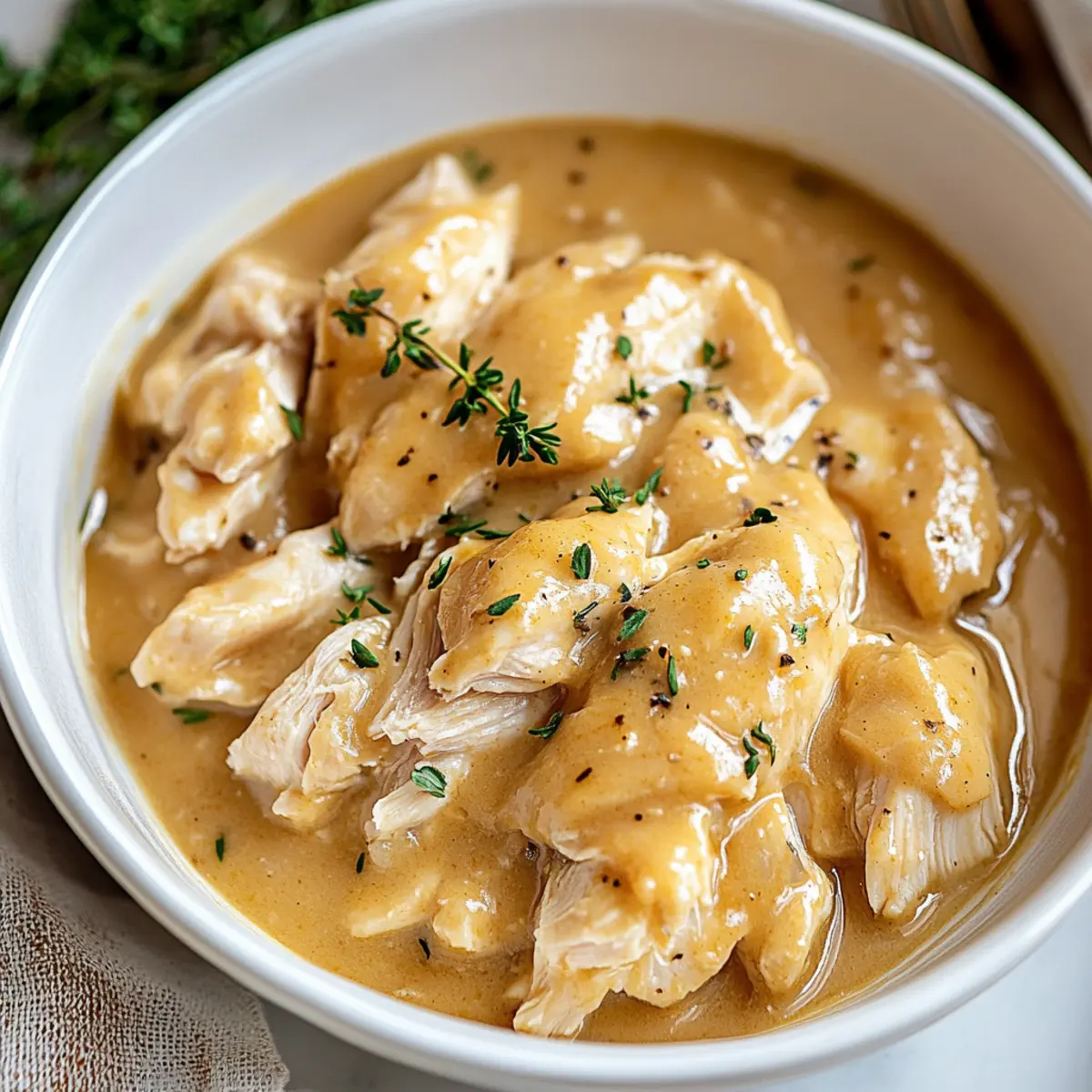 Easy Crockpot Chicken and Gravy
