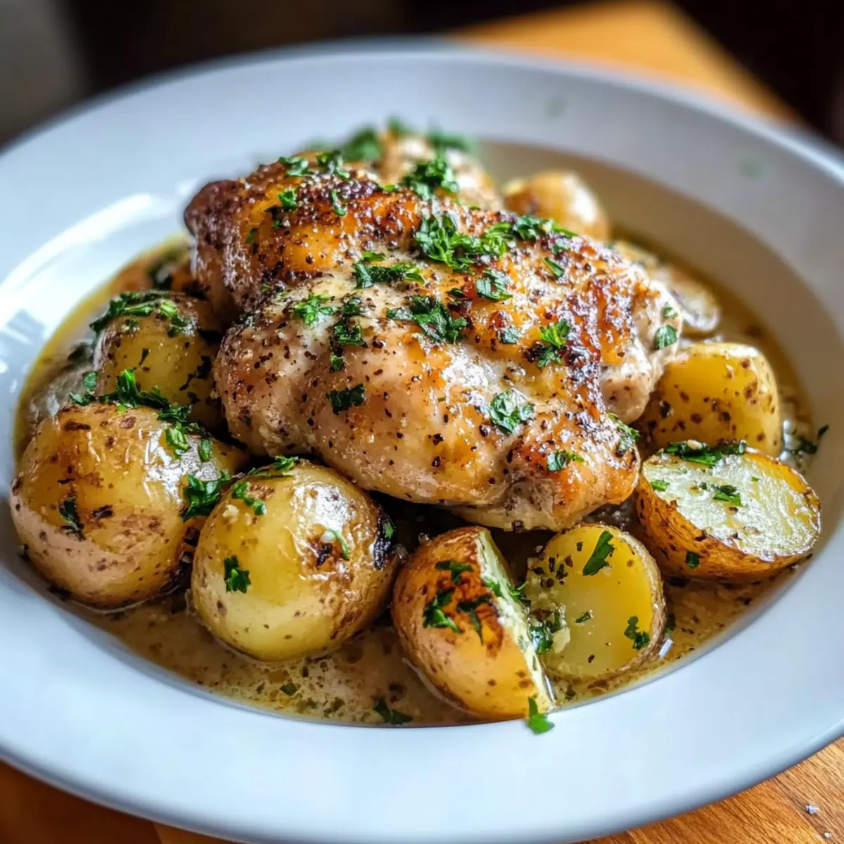 Easy Garlic Parmesan Crockpot Chicken & Potatoes Recipe