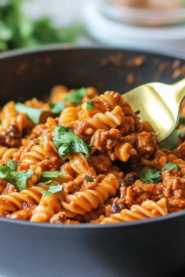 One-Pot Taco Pasta (Gluten-free, Dairy-free)