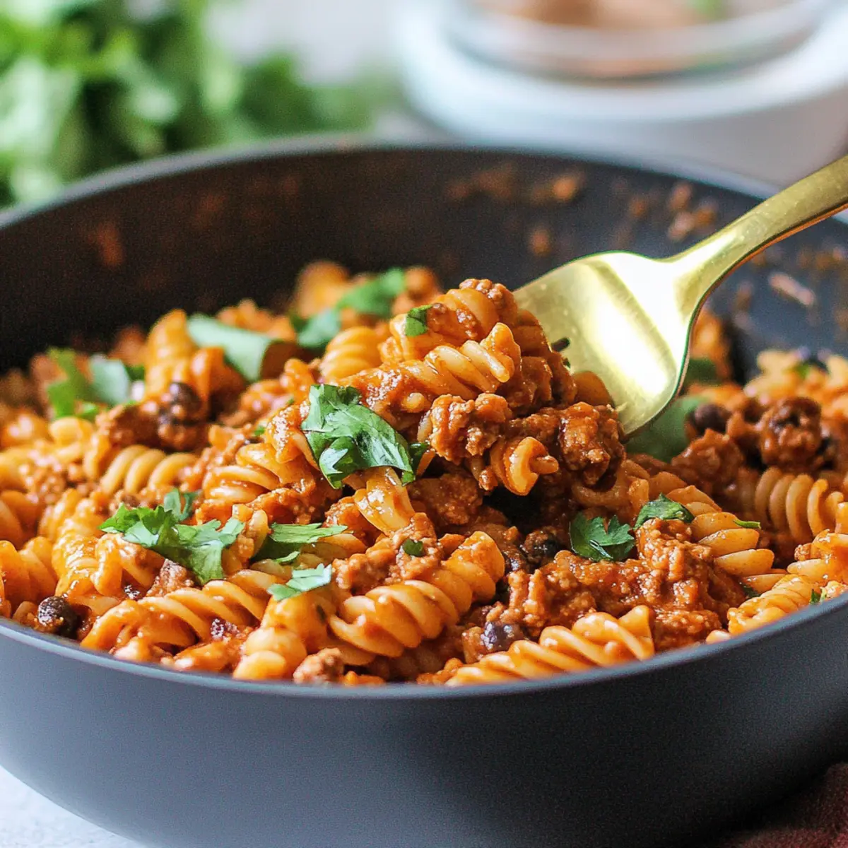 One-Pot Taco Pasta (Gluten-free, Dairy-free)