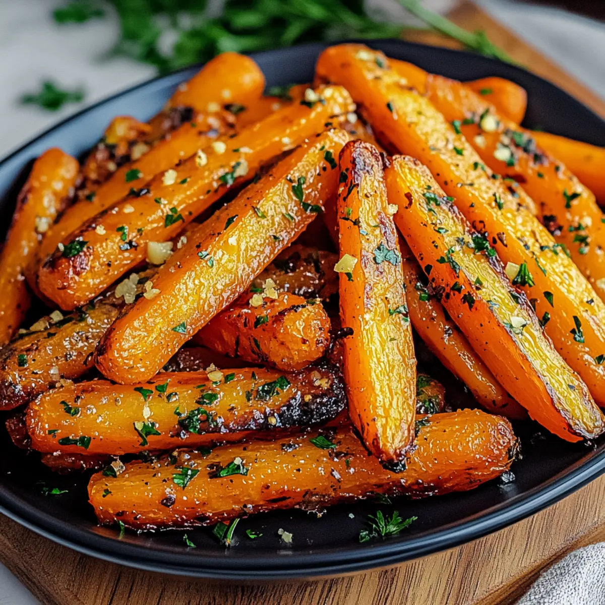 Easy Honey Garlic Butter Roasted Carrots Recipe
