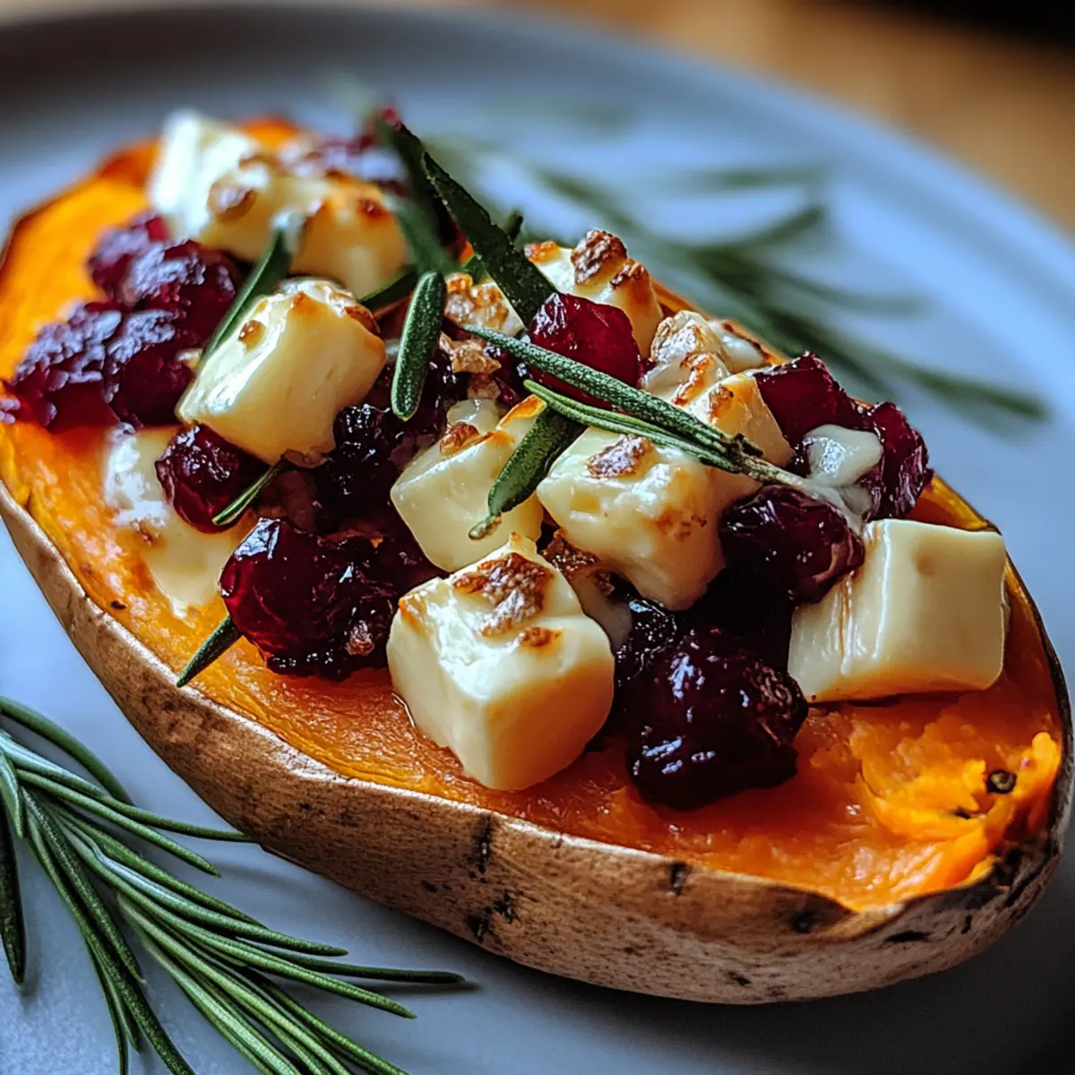 Cranberry Brie Stuffed Sweet Potato Recipe for a Cozy Meal