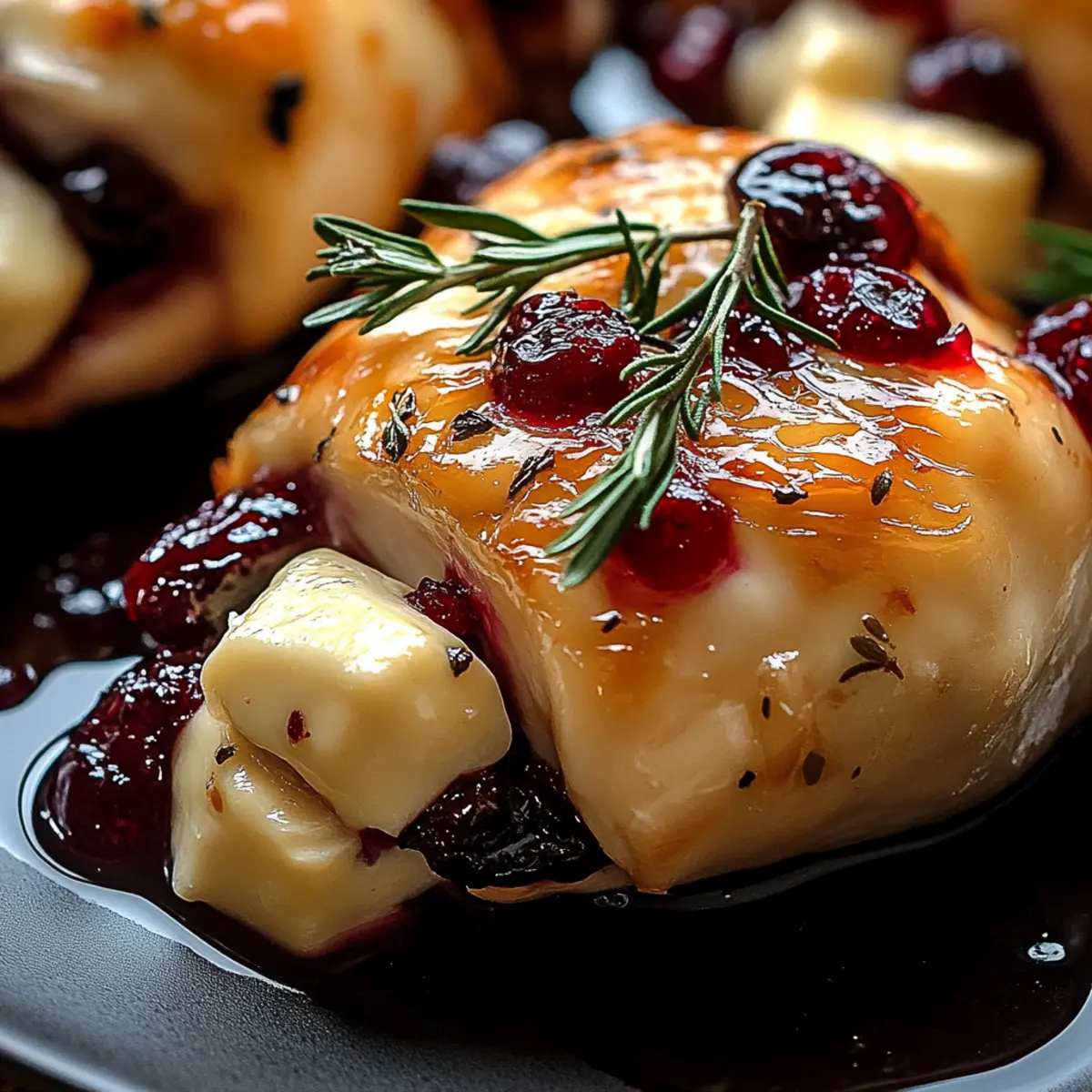 Cranberry Brie Stuffed Chicken
