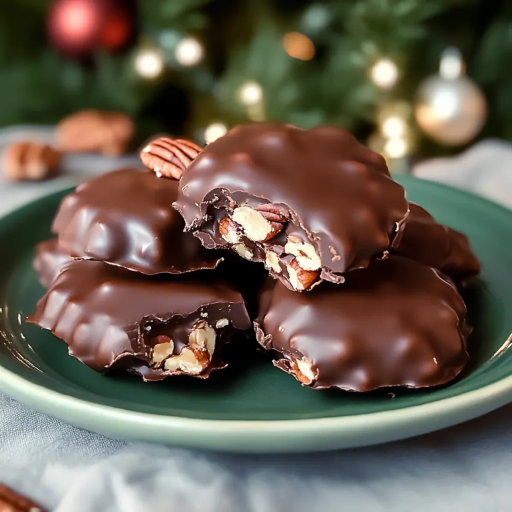 Easy Christmas Pecan Turtles