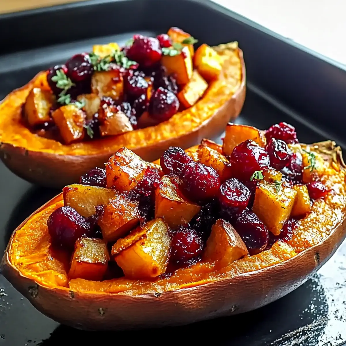 Irresistible Cranberry Apple Twice-Baked Sweet Potatoes – A Healthy Delight!
