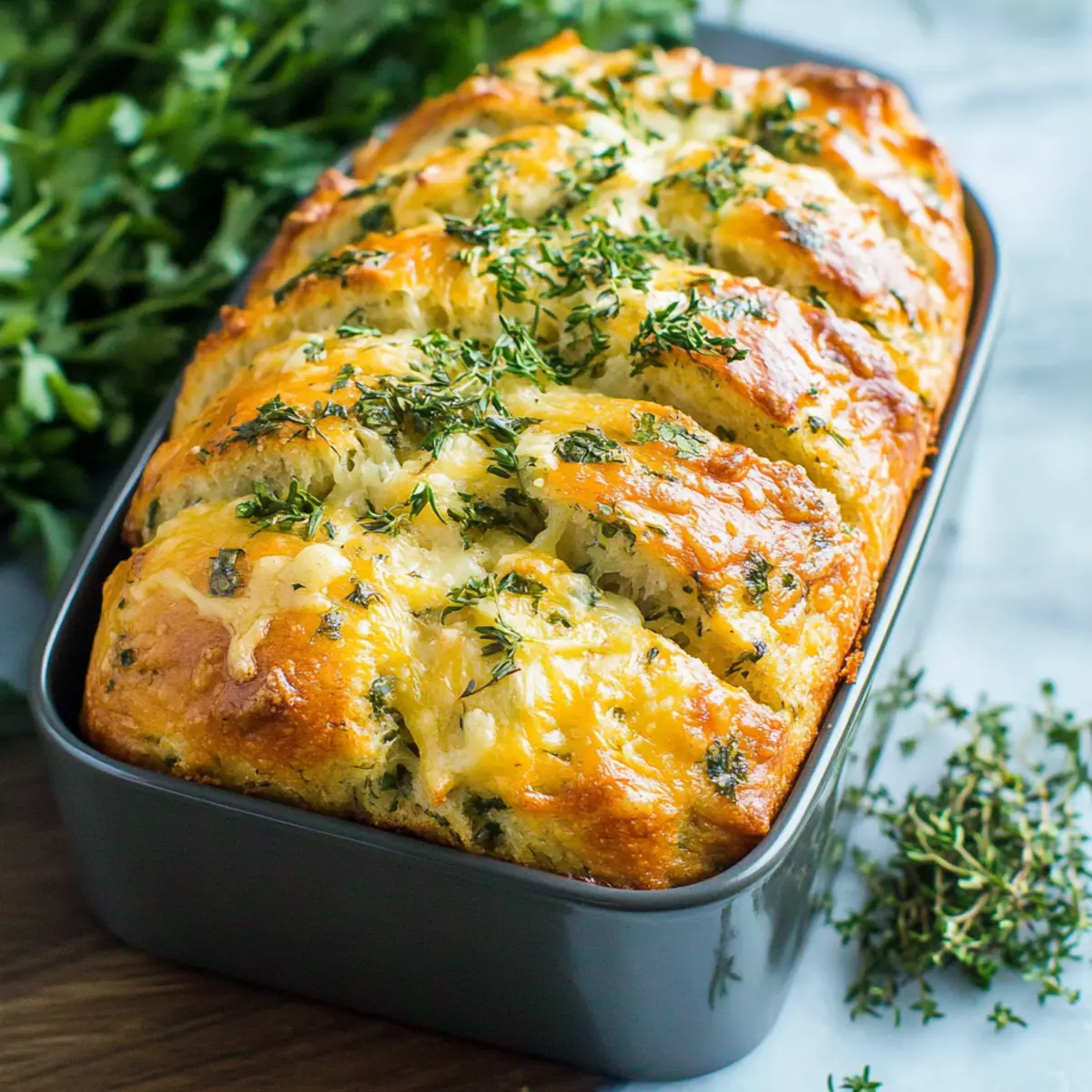Savory herb and cheese quick bread