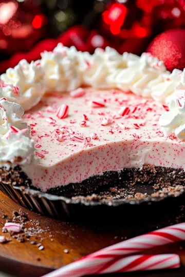 Quick Christmas Peppermint Pie