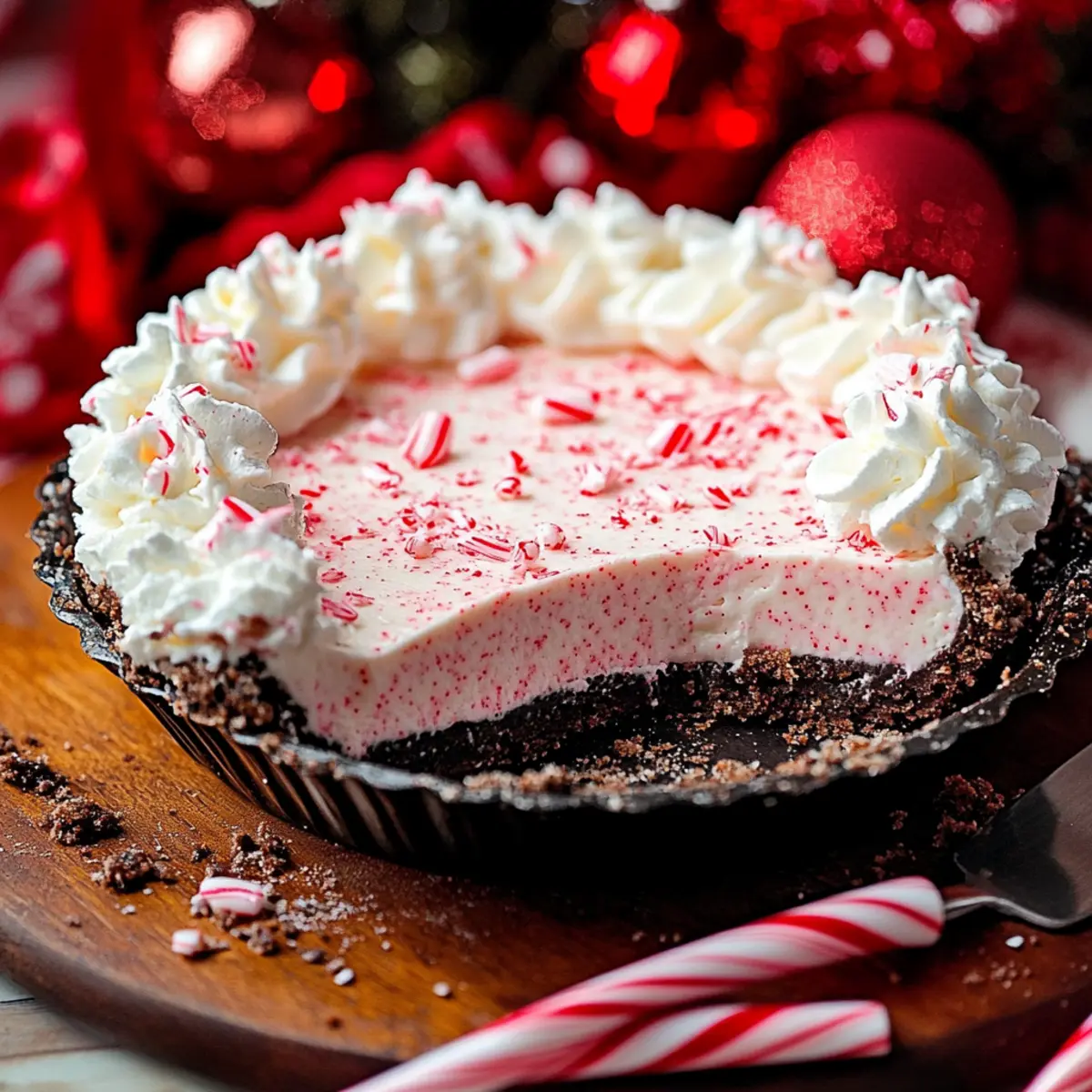 Quick Christmas Peppermint Pie