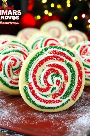 Christmas Pinwheel Sugar Cookies